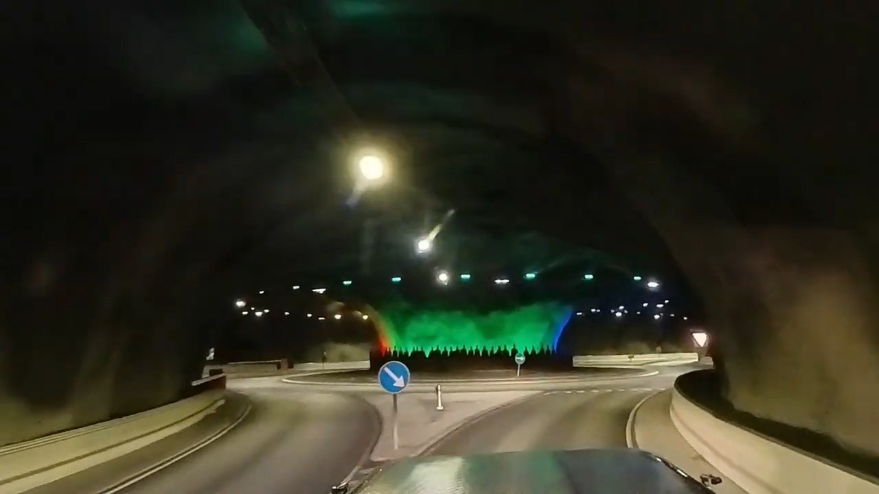 The world’s only sub-sea roundabout, deep beneath the Faroe Islands