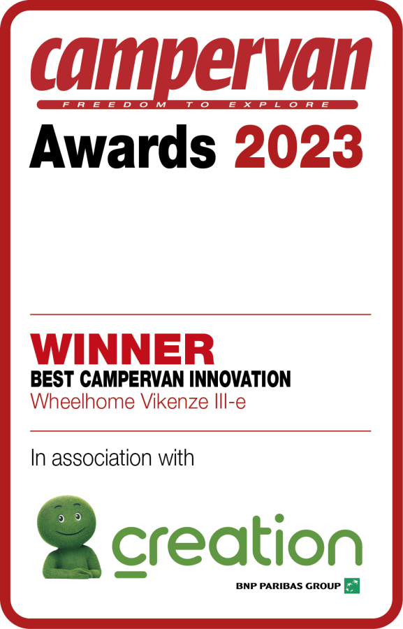 Best Campervan Innovation 2023 award badge from Campervan magazine