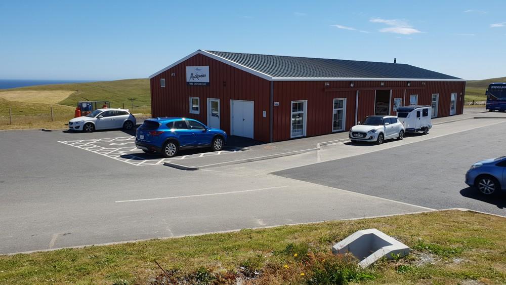 Shetland village and traditional stone buildings