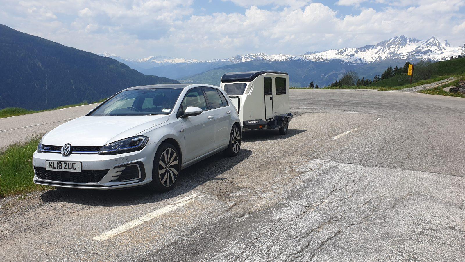 Dashaway at Lake Annecy campsite in French Alps
